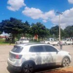 policías en el Cambódromo
