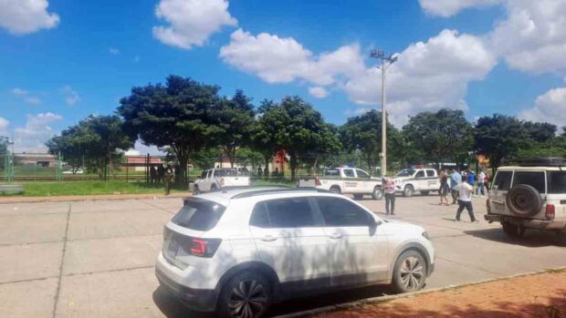 policías en el Cambódromo