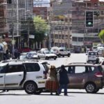 bloqueo del transporte en La Paz
