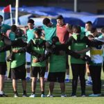 los jugadores de la Selección Boliviana en su último entrenamiento
