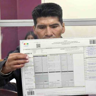 cómputo de actas en Oruro