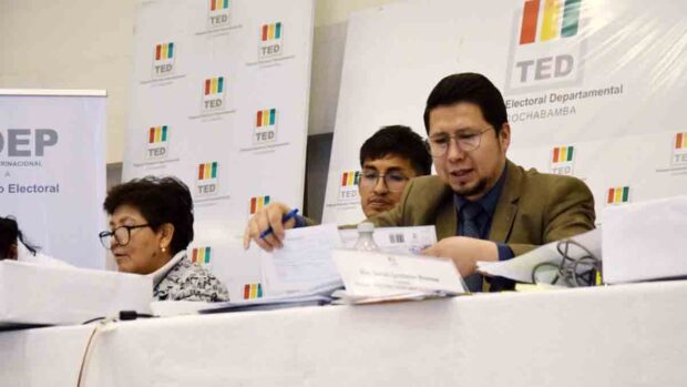 computo de actas en Cochabamba