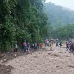 la zona afectada por el deslizamiento