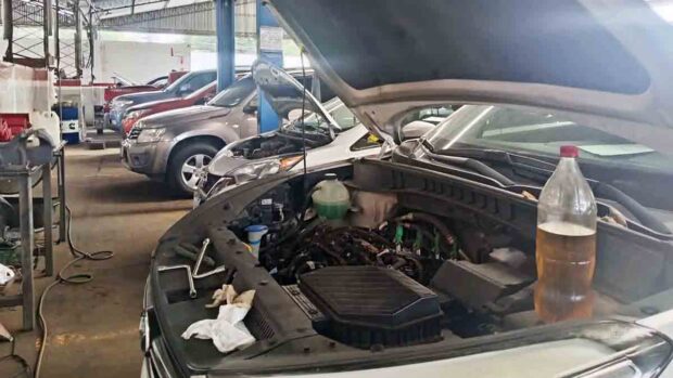 vehículo municipal de El Alto con problemas debido a gasolina de mala calidad