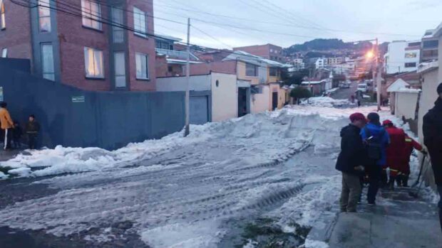 granizada en La Paz