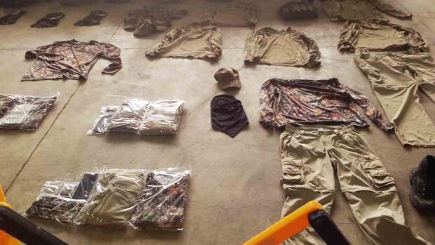 la ropa que utilizaba el grupo armado vinculado a Marset