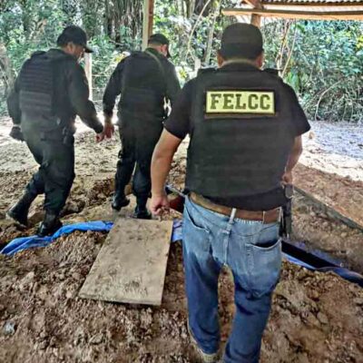 una de las caletas encontradas en Portachuelo