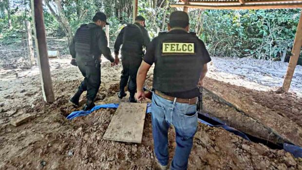 una de las caletas encontradas en Portachuelo
