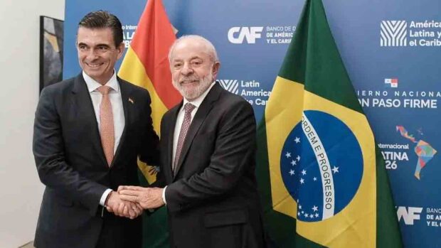 los presidente de Bolivia y Brasil, Rodrigo Paz y Lula da Silva