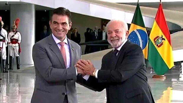Los presidentes Rodrigo Paz y Lula da Silva en Brasilia