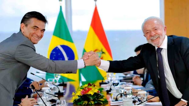 los presidentes Rodrigo Paz y Lula Da Silva