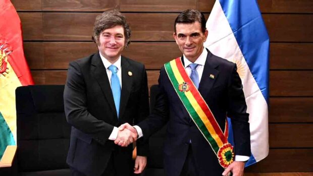 Los presidentes Javier Milei y Rodrigo Paz
