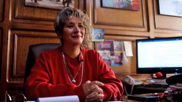 Tania Sánchez, representante de la Coordinadora de la Mujer