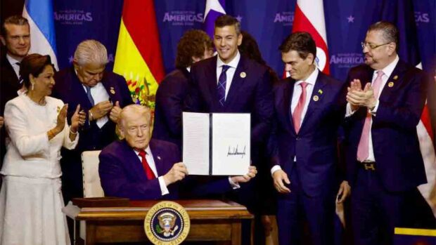 Trump junto a mandatarios de naciones latinoamericanas