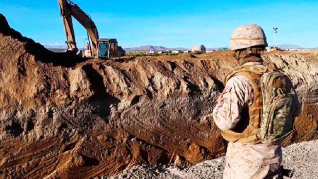 la apertura de una zanja en la frontera con Bolivia