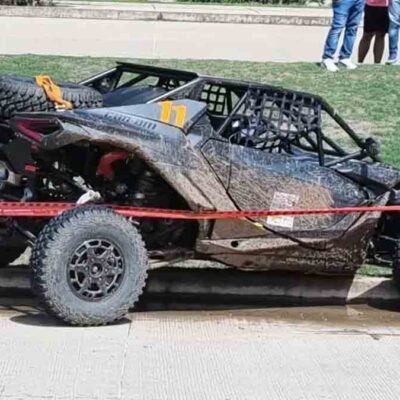 el vehículo donde fue acribillado el piloto