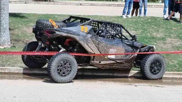 el vehículo donde fue acribillado el piloto