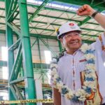 el expresidente Luis Arce en el Complejo Siderúrgico del Mutún