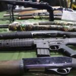 las armas incautadas por la Policía