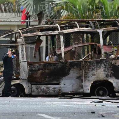 el vehículo donde se produjo la explosión
