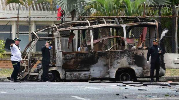 el vehículo donde se produjo la explosión