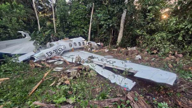 los restos del avión que cayó en el Tipnis