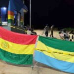un punto de bloqueo en San Ignacio de Velasco