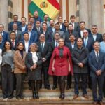autoridades de Gobierno y ejecutivos de Cainco en Palacio Quemado
