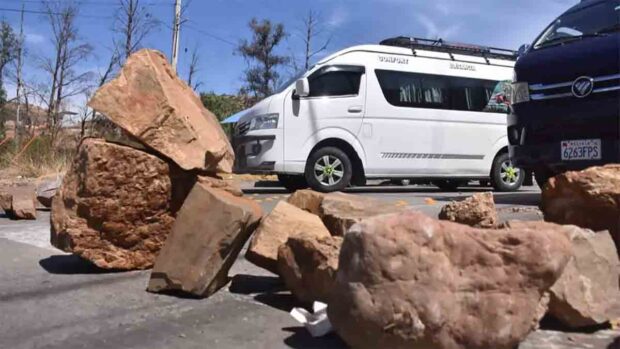 bloqueo de vías en Cochabamba