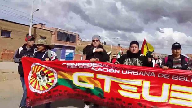 marcha de maestros a La Paz