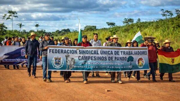 marcha de campesinos de Pando