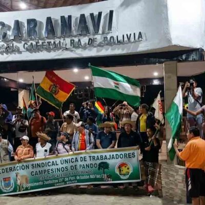 marcha de campesinos de Pando llega a Caranavi
