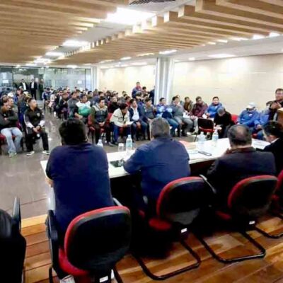 reunión Gobierno y choferes en Oruro