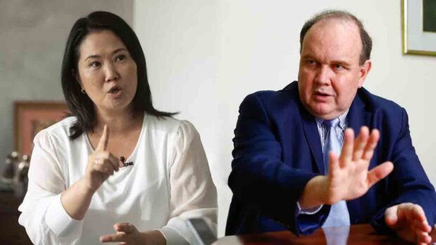 Keiko Fujimori (Fuerza Popular) y el ultraderechista Rafael López Aliaga
