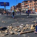 bloqueo en la avenida Juan Pablo II en El Alto