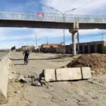 una avenida de El Alto bloqueada