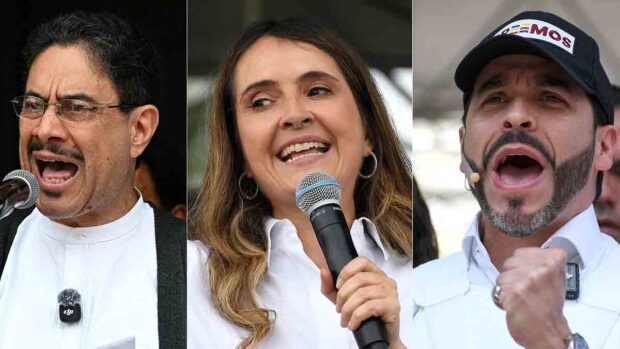 los tres candidatos colombianos