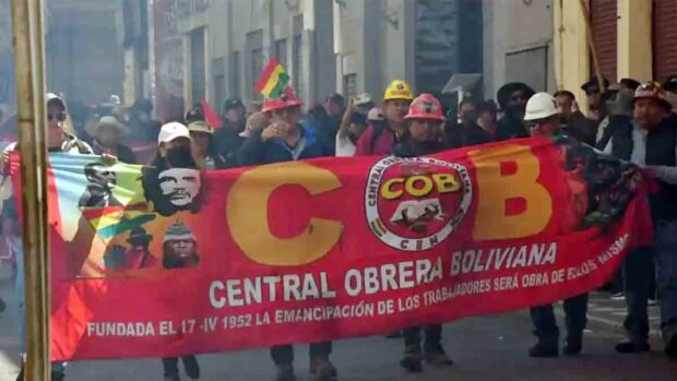 movilización de la COB en La Paz