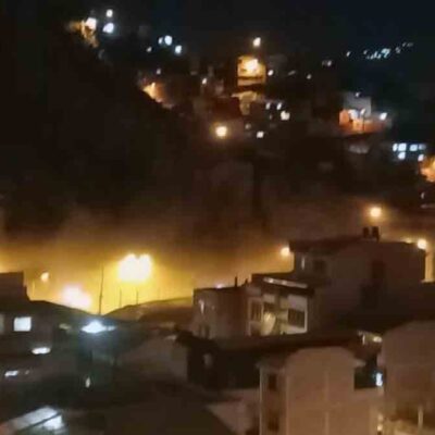deslizamiento en la zona Las Lomas de La Paz