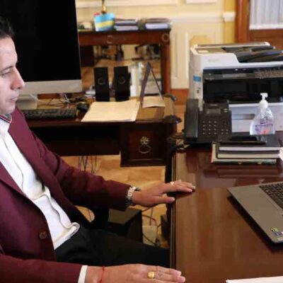 Edmand Lara en la audiencia virtual