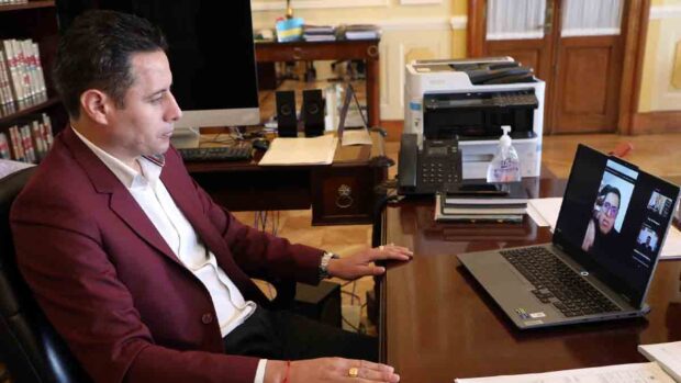 Edmand Lara en la audiencia virtual