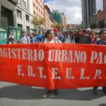 maestros marchan en La Paz