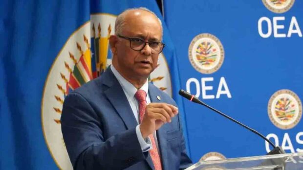 El secretario general de la Organización de los Estados Americanos (OEA), Albert Ramdin
