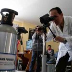 la inauguración del banco de ojos