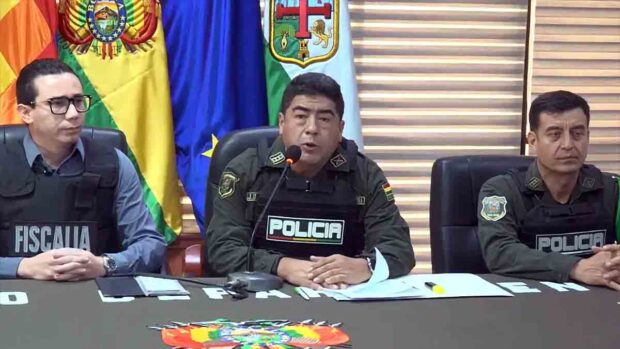 comandante departamental de la Policía de Santa Cruz, Jhenky Gómez