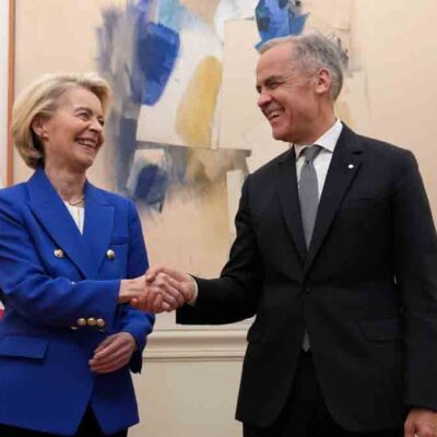 Ursula von der Leyen y Mark Carney