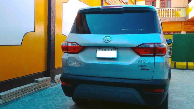 el vehículo secuestrado por la Policía