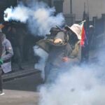 vándalo arroja cachorro de dinamita a los policías En La Paz