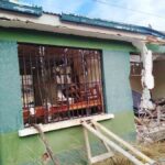el módulo policial que fue destruido