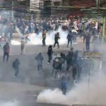 enfrentamientos cerca de plaza Murillo